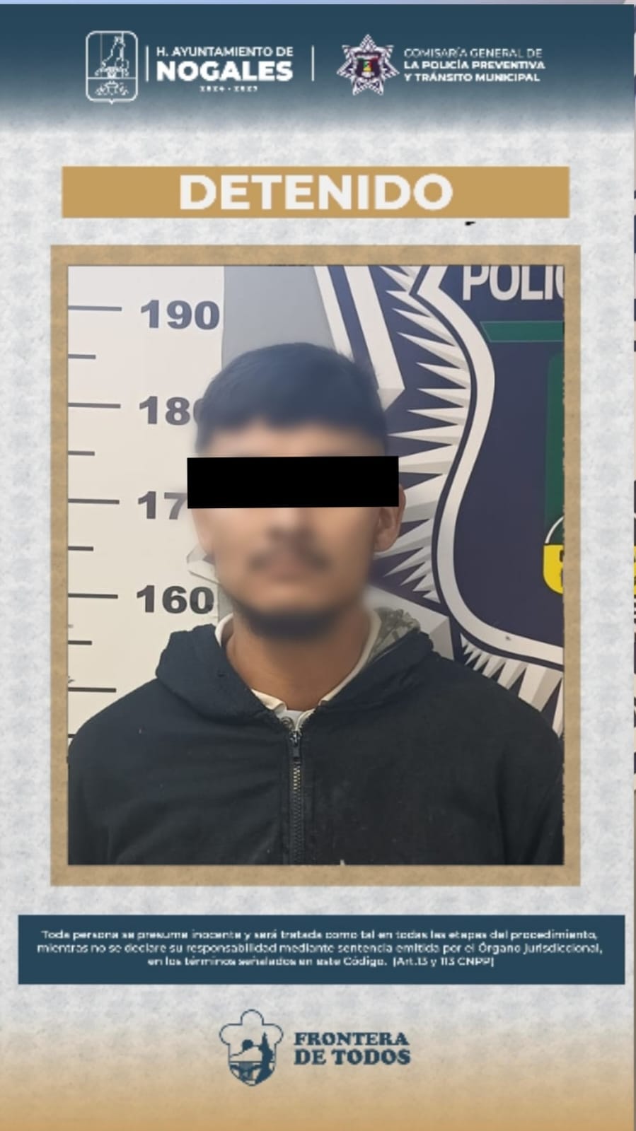 Detienen en Nogales a hombre con orden de aprehensión vigente por robo ...